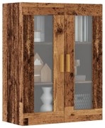 vidaXL Armário de parede suspenso 69,5x34x90 cm madeira velha