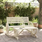 vidaXL 2 pcs conjunto lounge de jardim madeira de abeto maciça