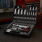 Conjunto de ferramentas (94 peças) com mala e luvas incluídas Prateado + Preto