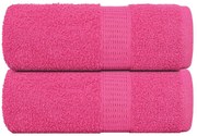 vidaXL Toalhas de rosto 2 peças FROGN Rosa 30x30 cm 100% algodão