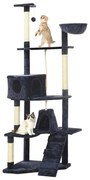vidaXL Árvore para gatos com postes arranhadores sisal azul 191 cm