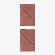 Conjunto De 2 Toalhas De Cozinha De Algodão Dasiel Terracota - Sklum
