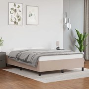 Estrutura de cama 140x190 cm couro artificial cappuccino