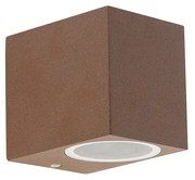 Candeeiro de parede industrial castanho enferrujado IP44 - Baleno