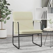 vidaXL Cadeira lounge 55x64x80 cm couro artificial cor creme