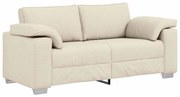 vidaXL Sofá Bege 180 x 80 x 82 cm Tecido de mistura de linho