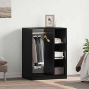 vidaXL Guarda-roupa com prateleira Carvalho Preto 77 x 48 x 102 cm