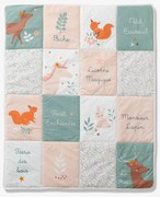 Tapete de atividades, Floresta Encantada rosa claro liso com motivo