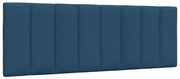 vidaXL Almofadão de cabeceira 140 cm tecido azul