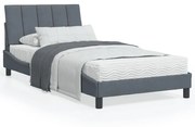 vidaXL Estrutura de cama sem colchão 100x200 cm veludo cinzento-escuro