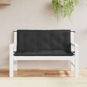 vidaXL Almofadão banco de jardim 120x(50+50)x7cm tecido oxford preto