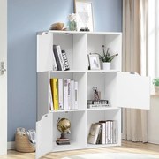 Armário de livros ou brinquedos de 6 cubos com 3 níveis para livros ou brinquedos 60 x 29 x 89,5 cm branco