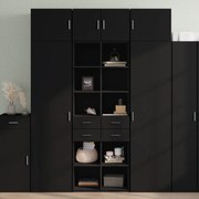 vidaXL Armário alto 70x42,5x185 cm derivados de madeira preto