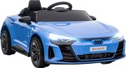 HOMCOM Carro Elétrico Infantil Azul 12V com Controle Remoto AUDI RS E-Tron GT 2 Motores Faróis LED Buzina Música USB 3-5km/h 103x58x41cm | Aosom Portugal