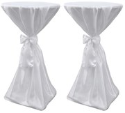 Toalha de mesa com fita, 60 cm / 2 peças, Branca