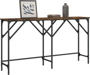 vidaXL Mesa consola 140x29x75 cm derivados de madeira carvalho fumado