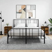 vidaXL Mesas de cabeceira 2 pcs derivados de madeira carvalho fumado