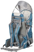 HOMCOM Mochila Porta Bebés Dobrável Ajustável Ergonómica Conforto Segurança Crianças 6 a 36 Meses Carga Máxima 18 kg Cinza Azul | Aosom Portugal