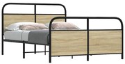 vidaXL Estrutura cama s/ colchão derivados de madeira carvalho sonoma