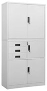 vidaXL Armário de escritório 90x40x180 cm aço cinzento-claro