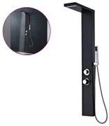 vidaXL Sistema de coluna de duche em alumínio preto mate