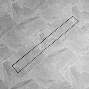 vidaXL Dreno de chuveiro linear 1030x140 mm aço inoxidável