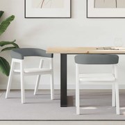 vidaXL Cadeiras de Jantar 2 pcs Branco 54 x 57 x 73 cm