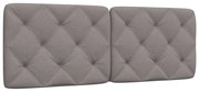 vidaXL Almofadão de cabeceira 140 cm tecido cinzento-acastanhado