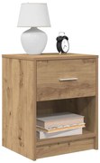 vidaXL Mesa de cabeceira com gaveta 40x34x50 cm carvalho artisiano