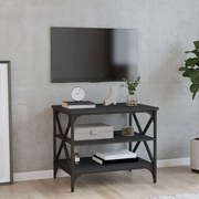 vidaXL Móvel p/ TV 60x40x50 cm derivados de madeira preto