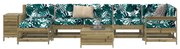 vidaXL 9 pcs conjunto sofás jardim madeira de pinho impregnada