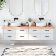 vidaXL Bancada p/ WC 200x50x(2-6) cm madeira maciça tratada castanho