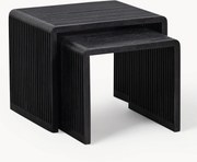 Mesa de apoio em madeira de teca Willa, conjunto de 2