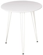 HOMCOM Mesa Redonda Sala de Jantar Pés Garfo Metálicos Estilo Moderno Cozinha Sala Estar Cafeteria Ø70x75cm Branco | Aosom Portugal