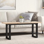 Mesa de centro estrutura em O 110x40x45,5cm pinho/aço