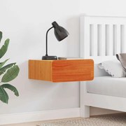 vidaXL Mesa de Cabeceira Montada na Parede com gaveta Castanho-mel