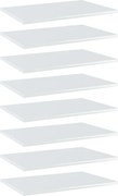 vidaXL Prateleiras para estante 8 pcs 60x40x1,5cm contraplacado branco