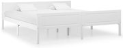 Estrutura de cama em pinho maciço 180x200 cm branco