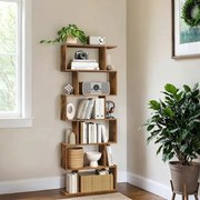 Estantes de livros, Estante de 6 prateleiras Divisora de ambientes 24 x 70 x 190,5 cm Castanho rústico