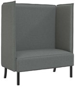 vidaXL Sofá de Encosto Alto 101cm Cinzento escuro tecido