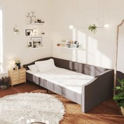 Sofá-cama c/ saída USB 90x200 cm tecido cinzento-escuro