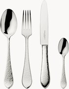 Conjunto de talheres artesanais muito polidos Martelé, vários tamanhos