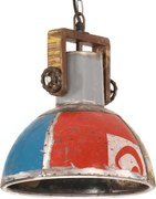 vidaXL Candeeiro suspenso industrial redondo 25W 30 cm E27 multicor