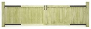 vidaXL Portões de jardim 2 pcs 300x75 cm pinho impregnado