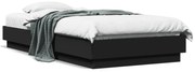 vidaXL Estrutura de cama com luzes LED 75x190 cm preto