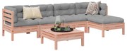 vidaXL 6 pcs conj. sofás jardim c/ almofadões madeira abeto-de-douglas