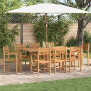 vidaXL Cadeira 8 pcs Castanho 56 x 55 x 90.5 cm Madeira de Teca Sólida