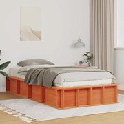 vidaXL Estrutura da Cama Castanho-mel 90 x 190 cm Madeira maciça