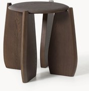 Mesa de apoio redonda em madeira de carvalho Hilda