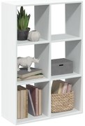 vidaXL Estante divisória 69,5x29x103,5 cm derivados de madeira branco